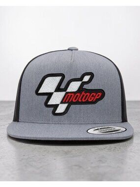 MotoGP Racing YP Classics 6006 Flat Bill Trucker Mesh Back Snapback grey/black